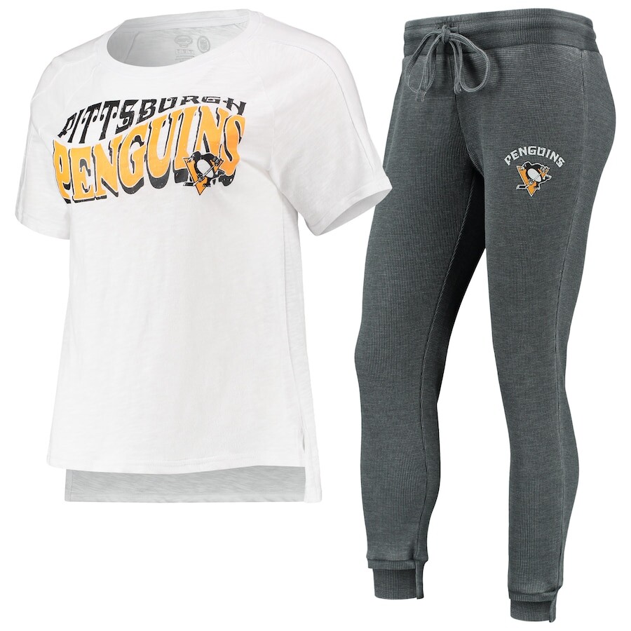 

Пижамный комплект Concepts Sport Pittsburgh Penguins, угольный