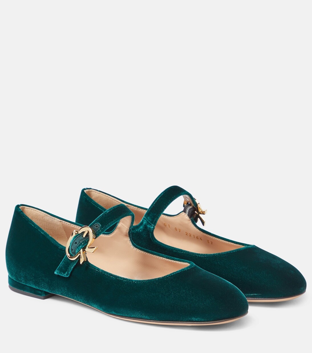 

Бархатные балетки mary с лентами Gianvito Rossi, зеленый