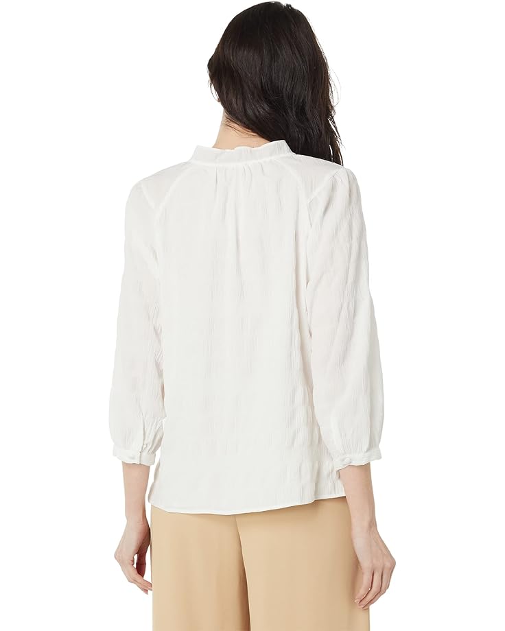 блуза vince camuto puff sleeve square neck blouse цвет cherry red Блуза Vince Camuto Split-Neck Raglan Sleeve Blouse, цвет New Ivory