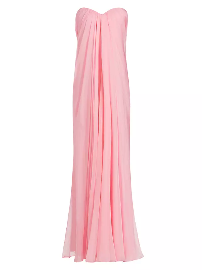 Шелковое платье-бюстье макси Alexander Mcqueen, цвет pale pink alexander pedals hot pink drive