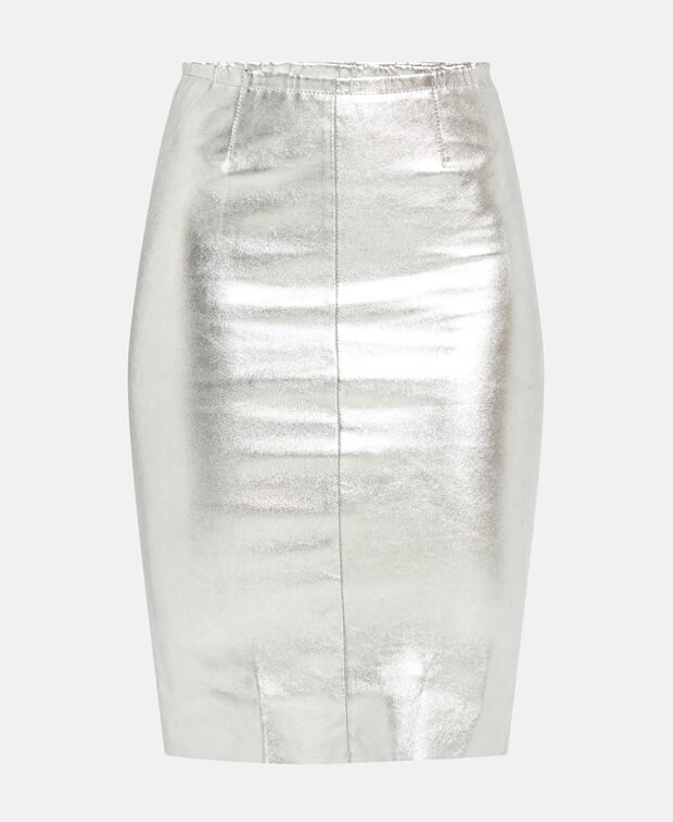 

Кожаная юбка Zadig&Voltaire, серебряный