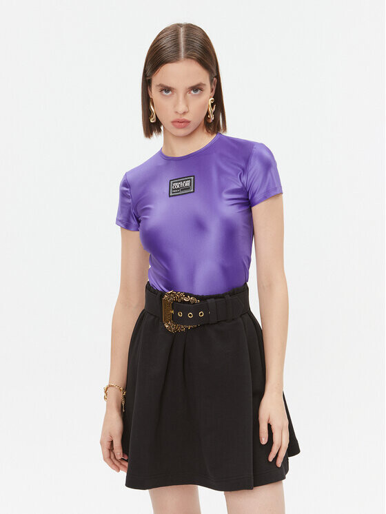 

Футболка узкого кроя Versace Jeans Couture, фиолетовый