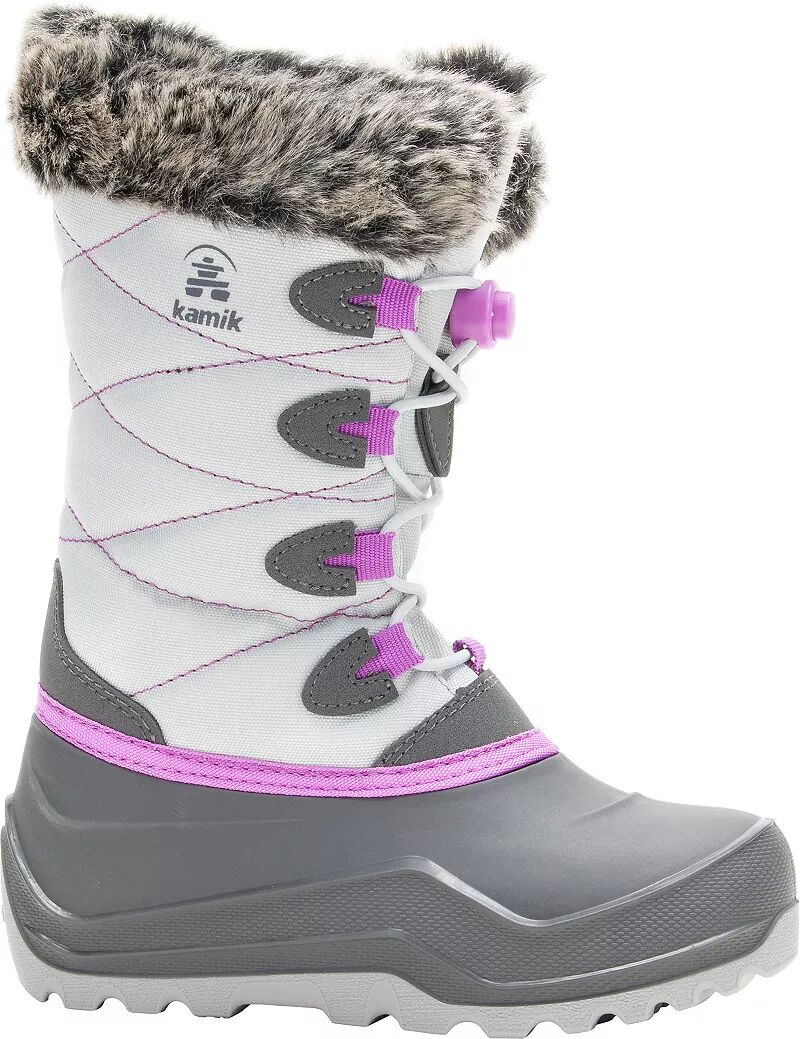 Детские непромокаемые зимние ботинки Kamik Snowangel, серый