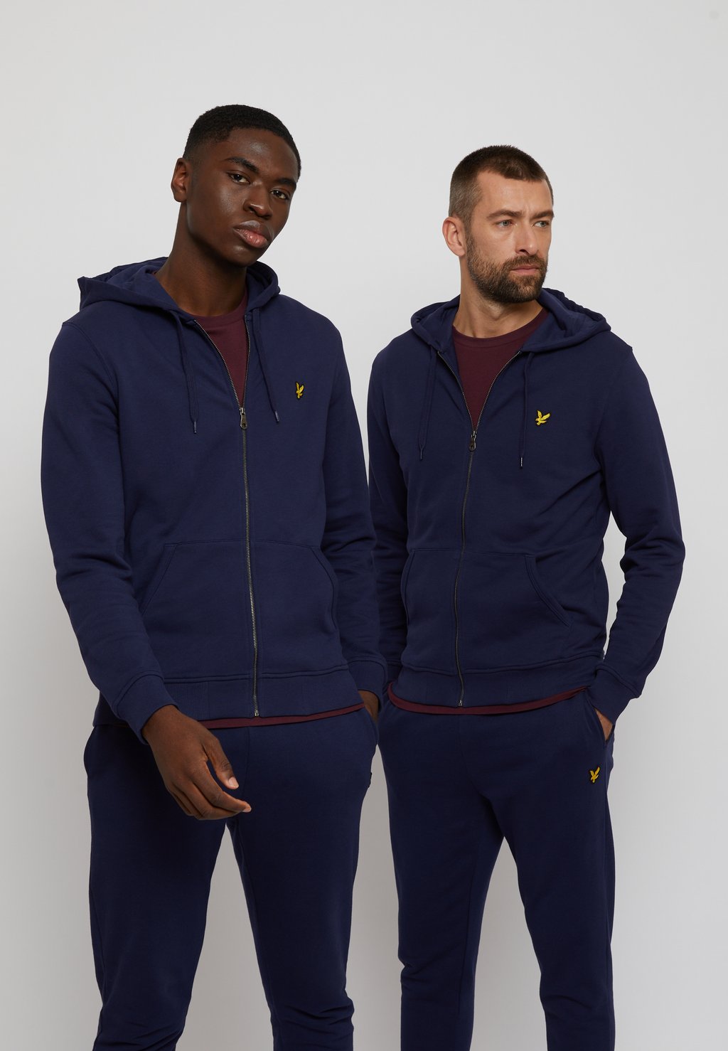 Толстовка на молнии ZIP THROUGH HOODIE Lyle & Scott, темно-синий