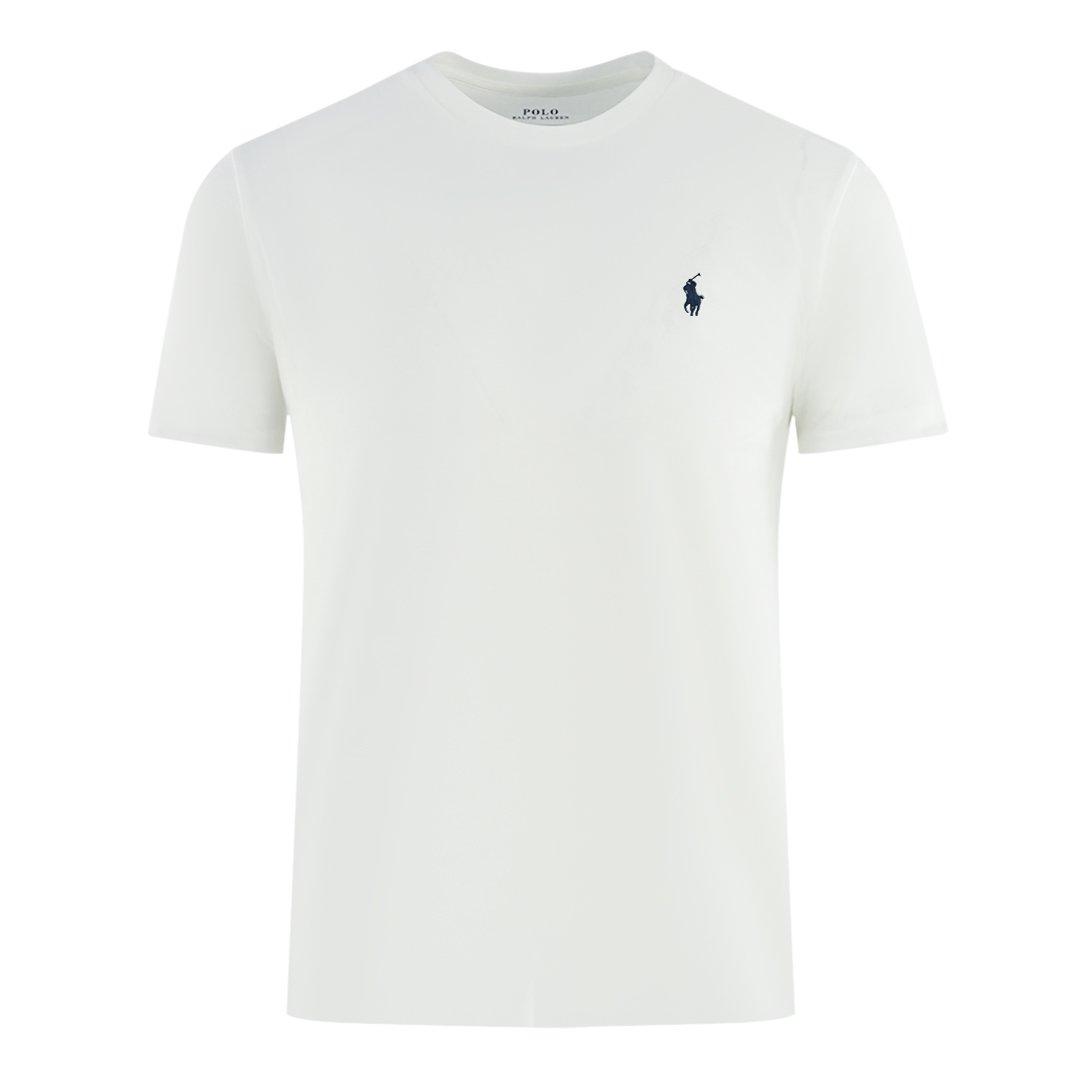 Белая футболка Polo Ralph Lauren, белый хлопковая футболка в полоску polo ralph lauren разноцветный