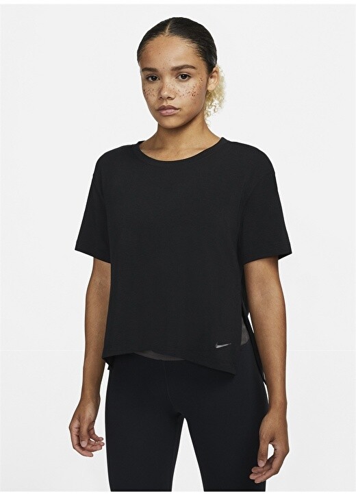 

Однотонная женская футболка с круглым вырезом Nike