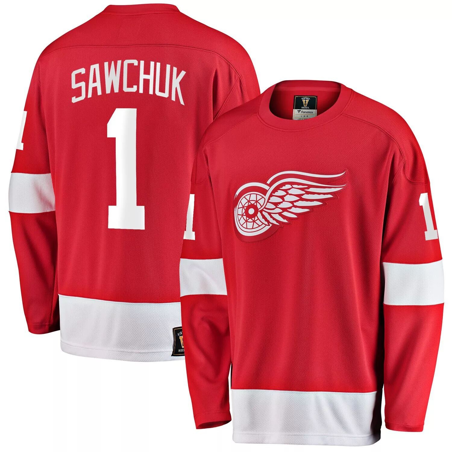 

Мужская футболка Fanatics Terry Sawchuk Red Detroit Red Wings Premier отколовшегося игрока пенсионера