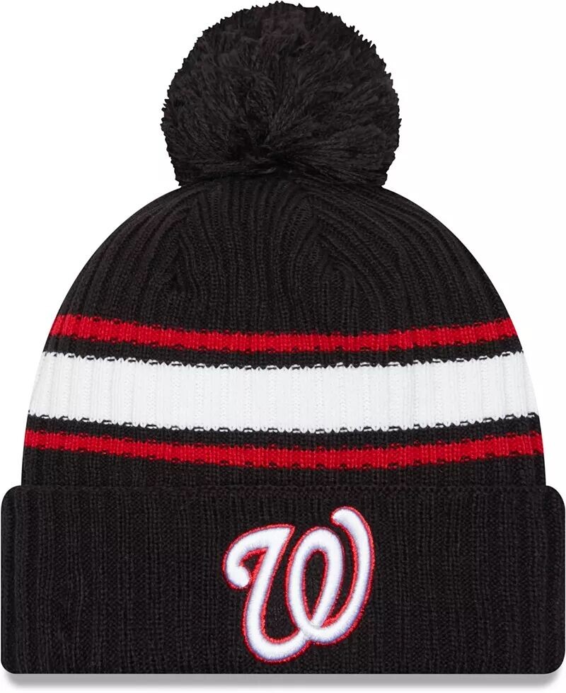 

Мужская красная вязаная складная шапка New Era Washington Nationals