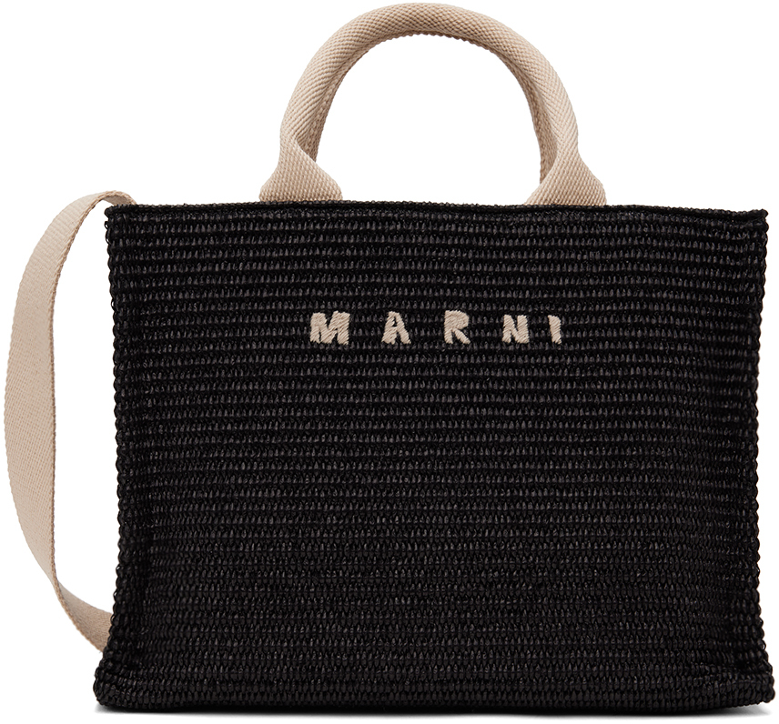 Черная маленькая сумка-корзина Marni