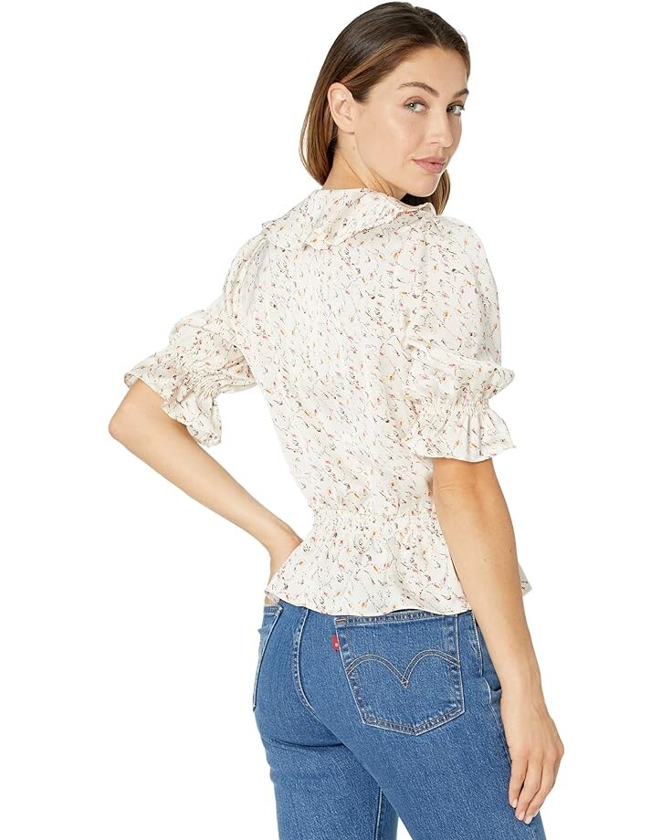 

Топ Bishop + Young Caroline Smock Waist Top, цвет Harmony Print