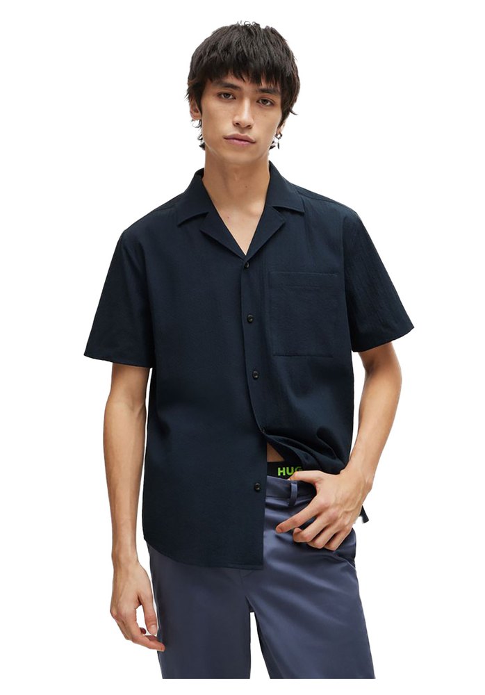 Рубашка с коротким рукавом HUGO Ellino 10257846, синий