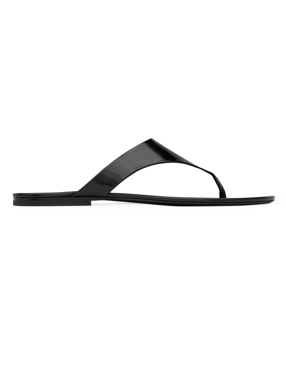 

Сандалии Kouros из глянцевой кожи Saint Laurent, черный