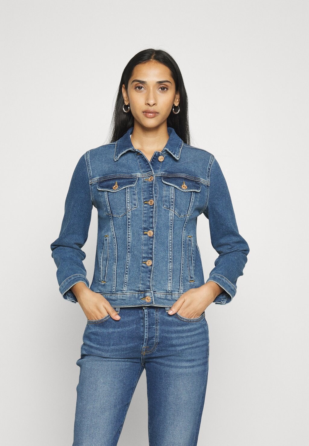 

Джинсовая куртка 7 for all mankind, темно-синий