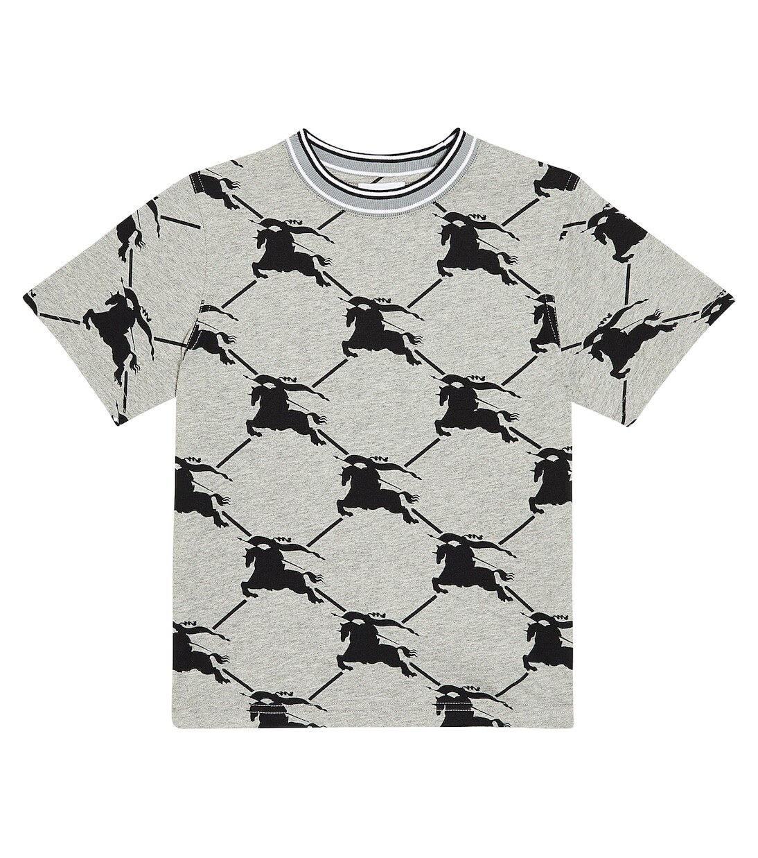 

Футболка из хлопкового джерси с принтом ekd Burberry Kids, серый