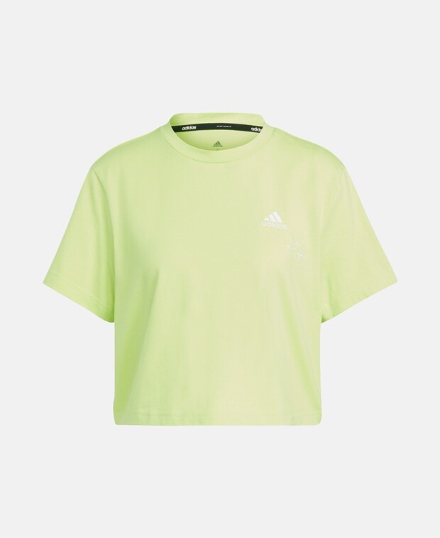 

Укороченный лонгслив adidas, лаймовый
