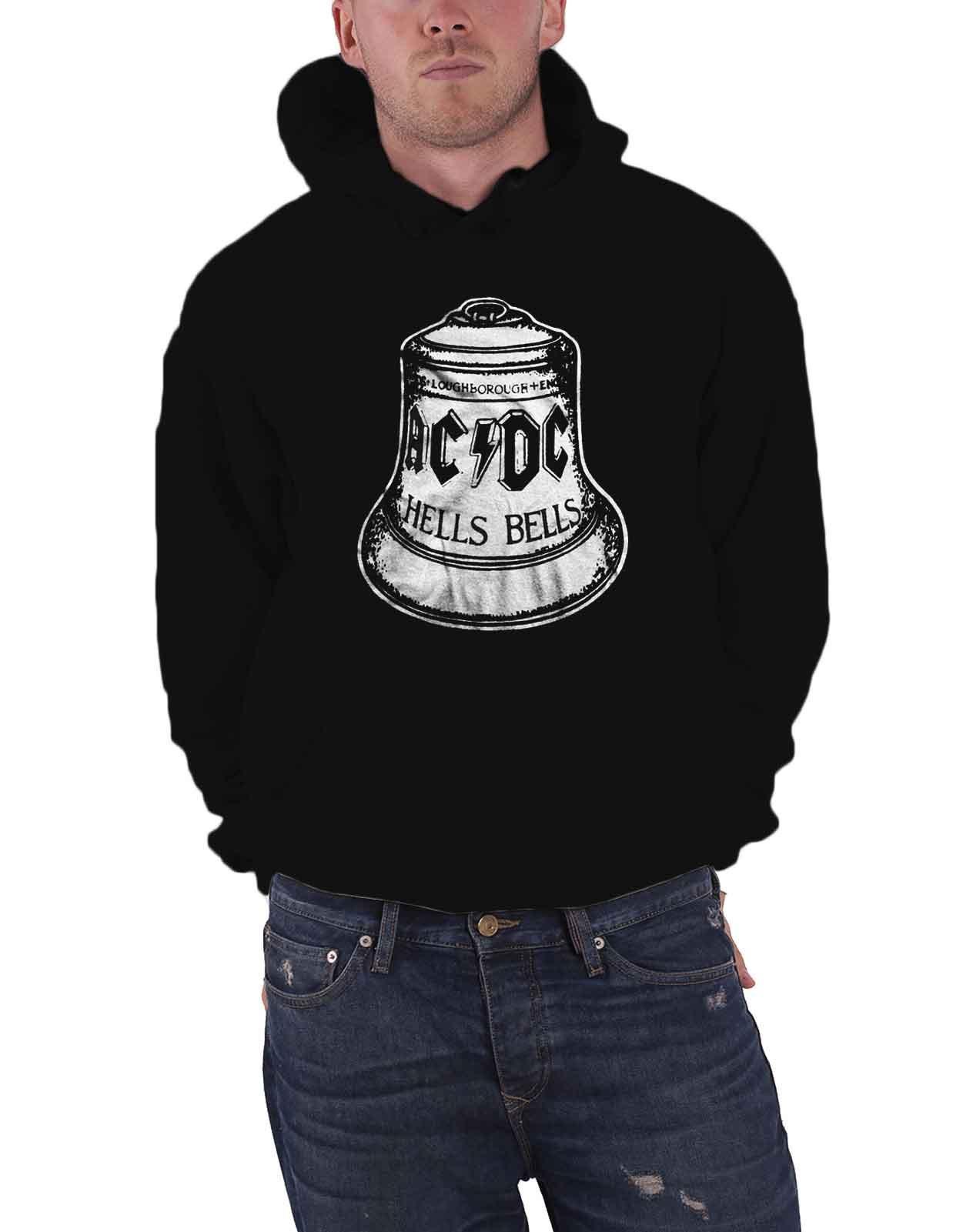 Толстовка Hells Bells AC/DC, черный толстовка с двусторонним принтом японское аниме с бензопилой хаякава аки лиса дьявол кон уличная одежда винтажный пуловер для мужчин