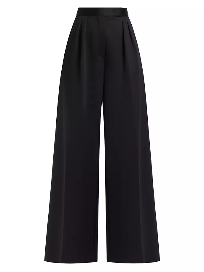 

Широкие брюки со складками Zinnia Max Mara, черный