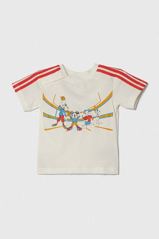 adidas Детская хлопковая футболка Disney, бежевый фото