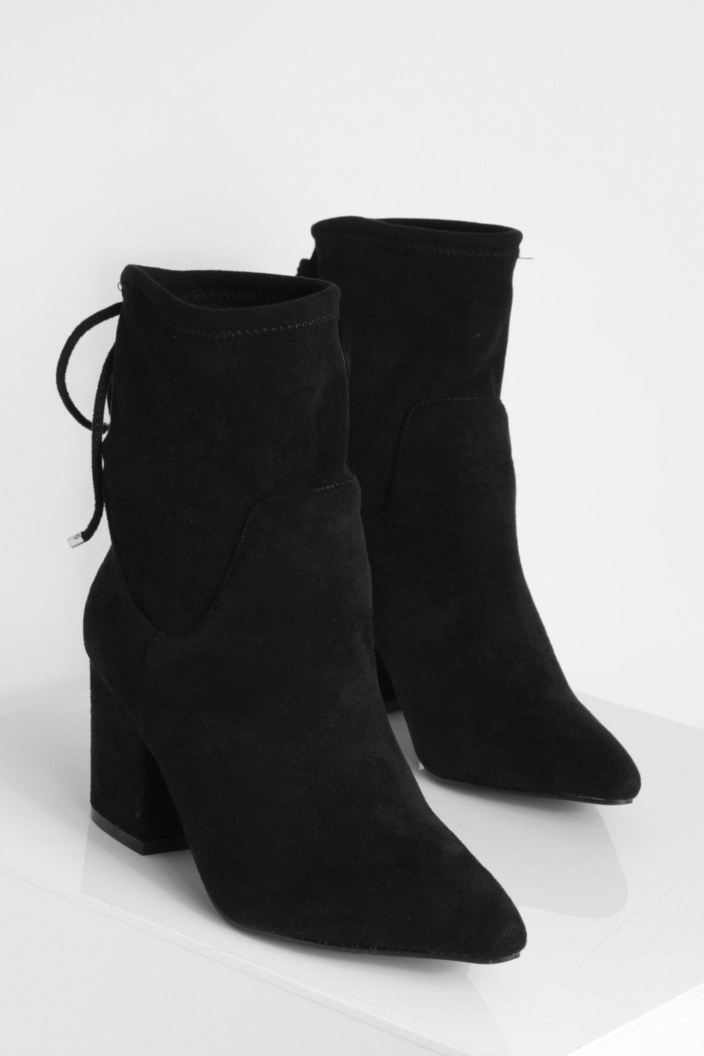 Ботинки-носки на блочном каблуке Boohoo, черный – купить по выгодным ценамс доставкой из-за рубежа через сервис «CDEK.Shopping»