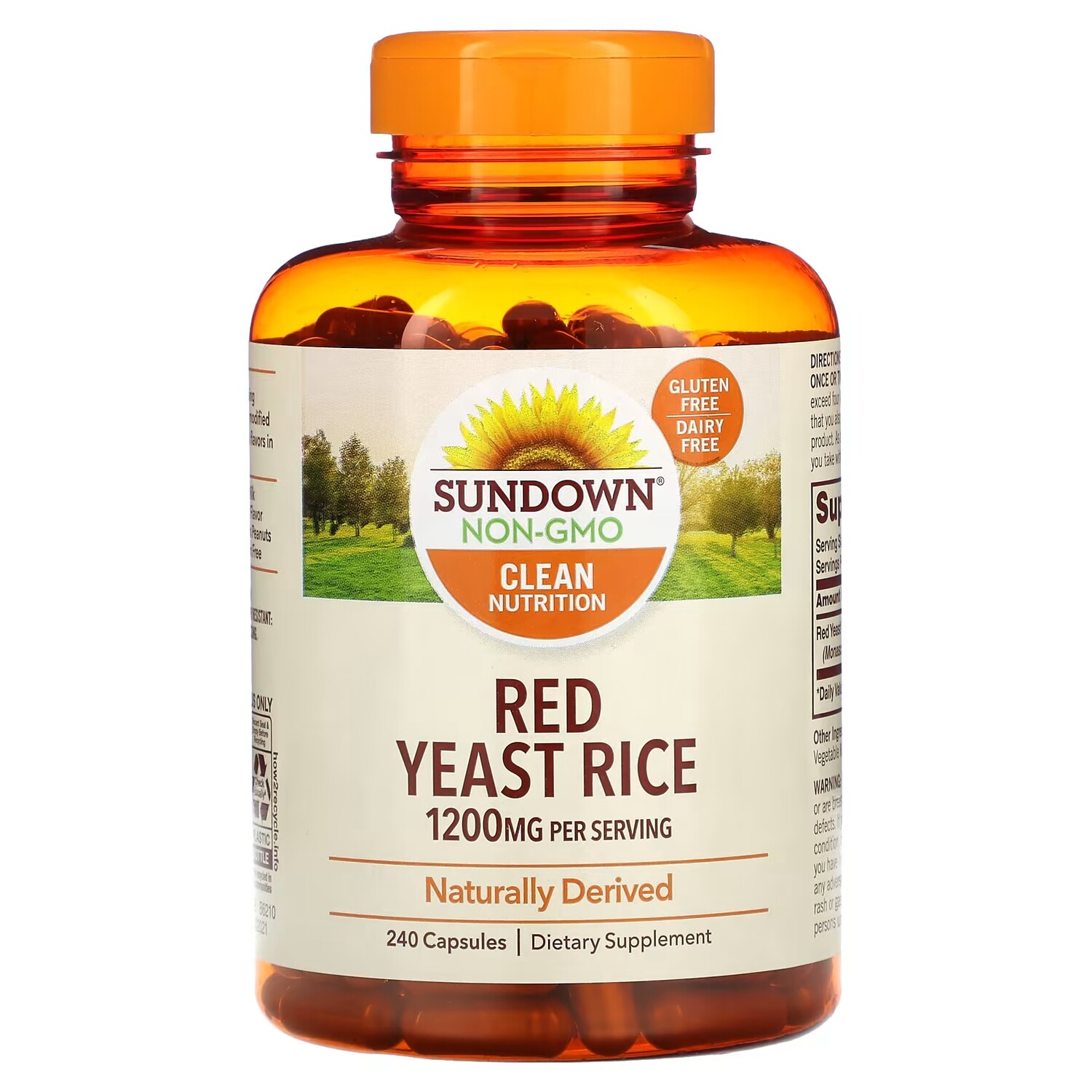 

Красный дрожжевой рис Sundown Naturals, 600 мг, 240 капсул