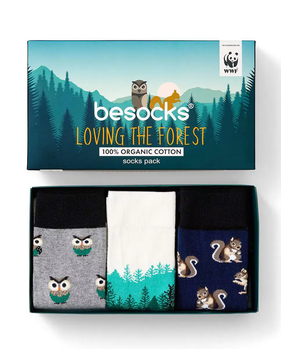 

Комплект из 3 пар мужских высоких носков из органического хлопка Besocks, мультиколор