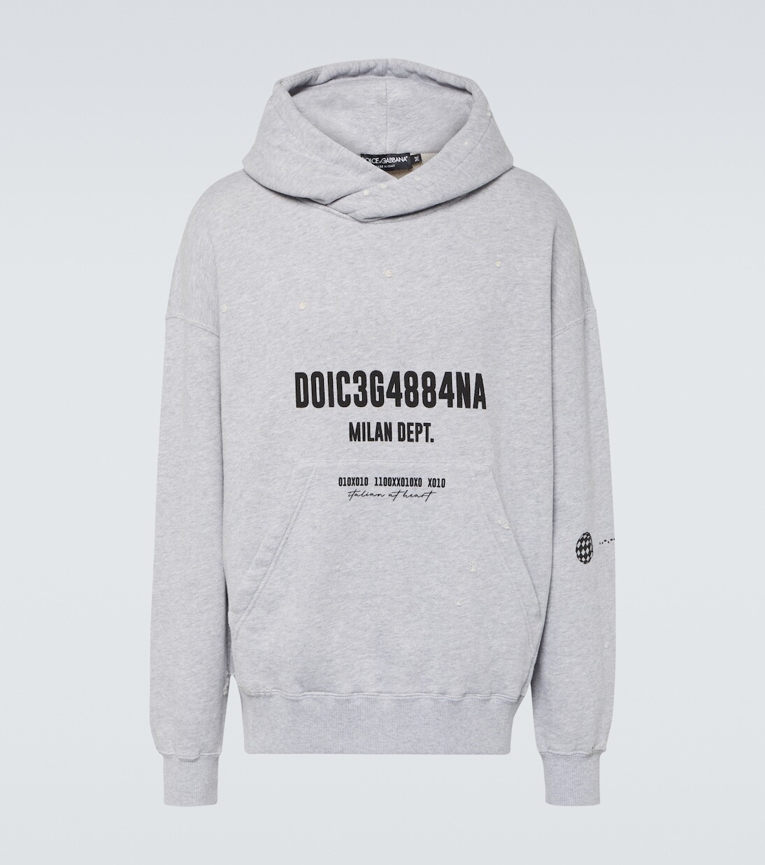 

Хлопковая толстовка с логотипом Dolce&Gabbana, серый