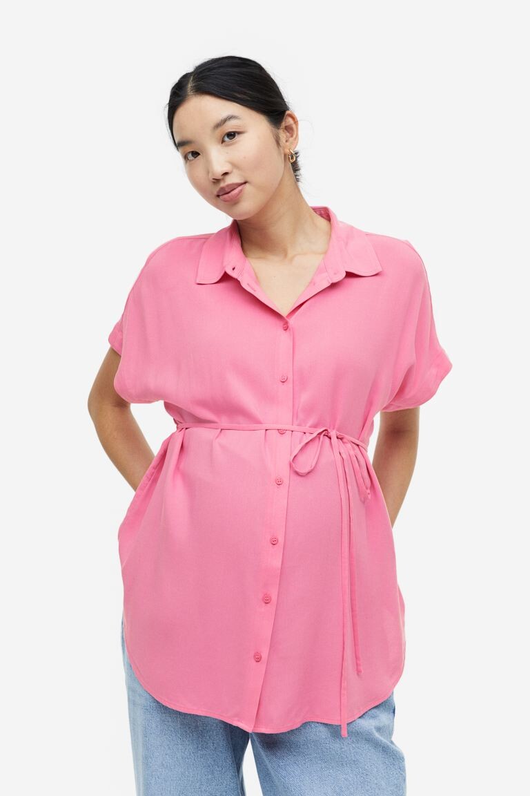 

МАМА Блуза с завязывающимся поясом H&M