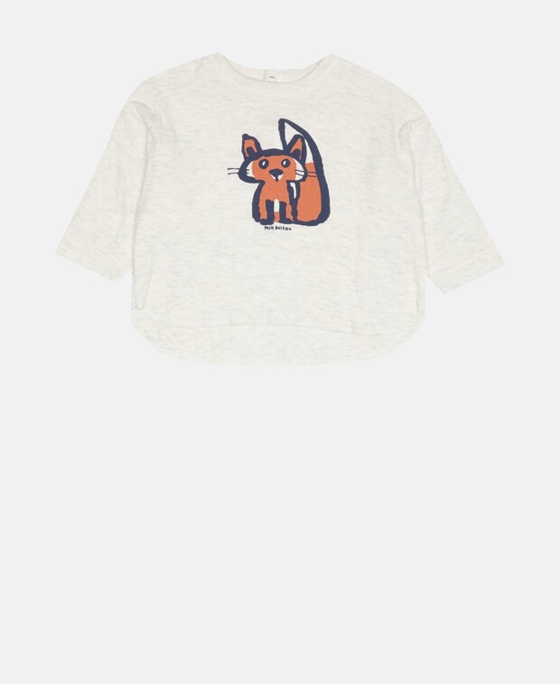 

Топ с длинными рукавами Petit Bateau, миндальный