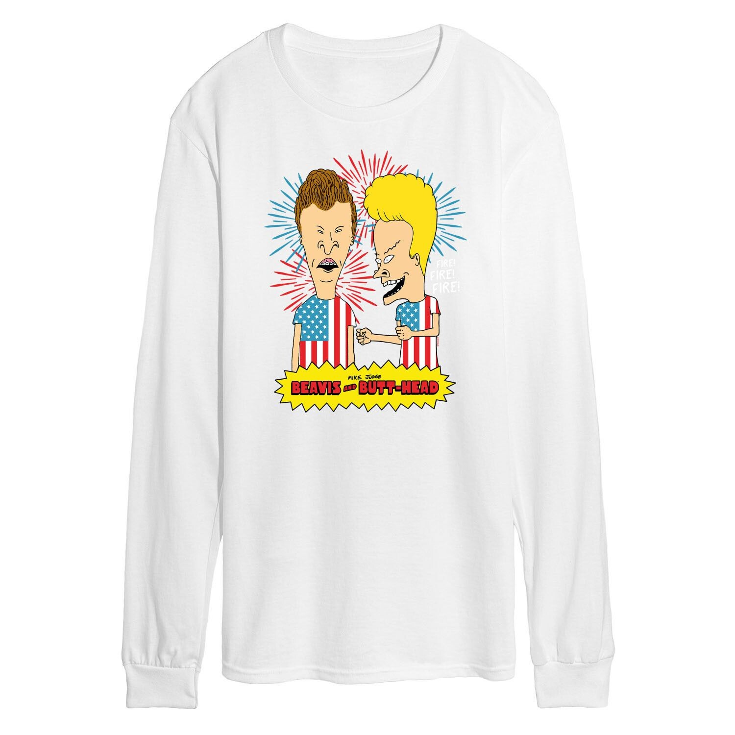 

Мужская футболка Beavis And Butthead USA Firework с длинными рукавами Licensed Character
