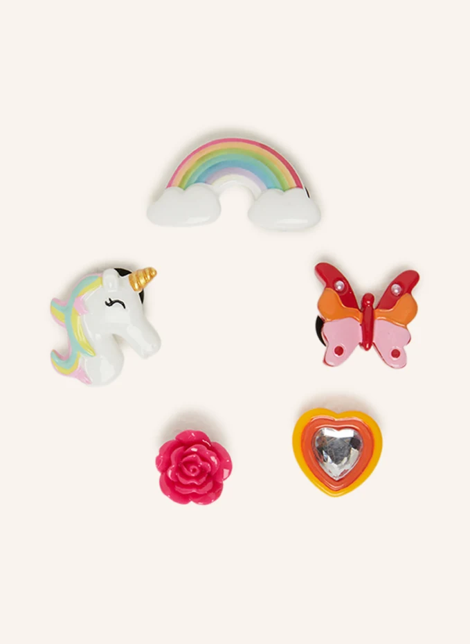 

В упаковке 5 подвесок для обуви пластиковые фантастические приходные Crocs, оранжевый