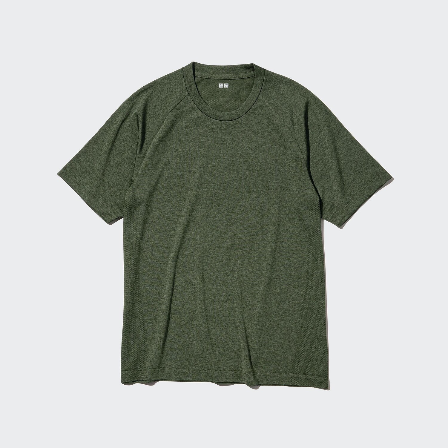 

Футболка DRY-EX с круглым вырезом и короткими рукавами UNIQLO, темно-зеленый