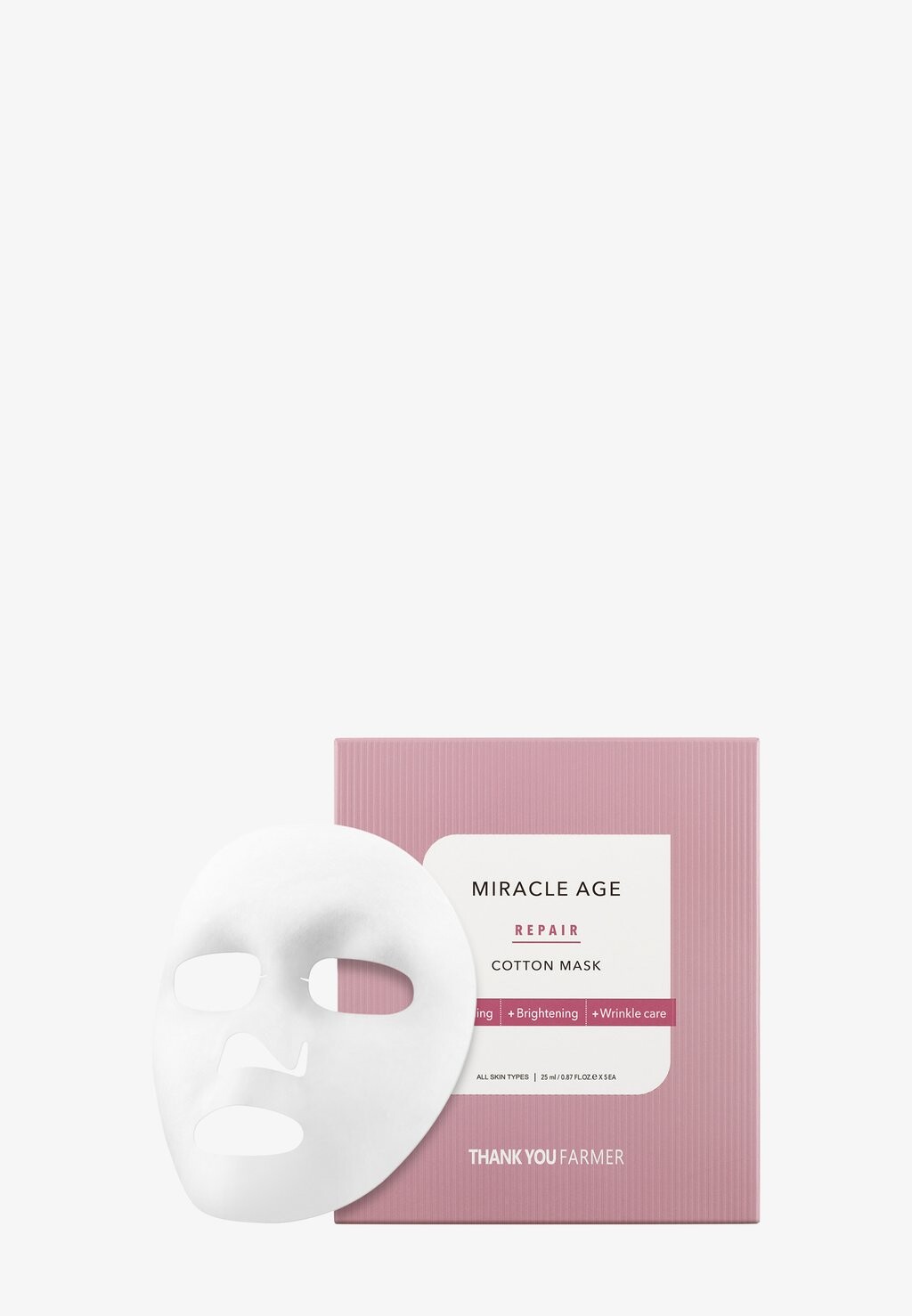 

Маска для лица Miracle Age Repair Cotton Mask Thank You Farmer, черный