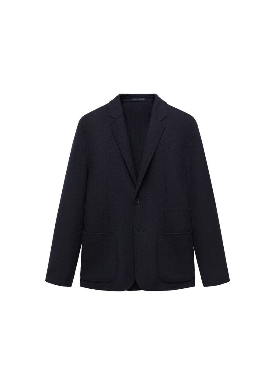 

Куртка MANGO MAN Slim fit Suit Handmade, темно-синий