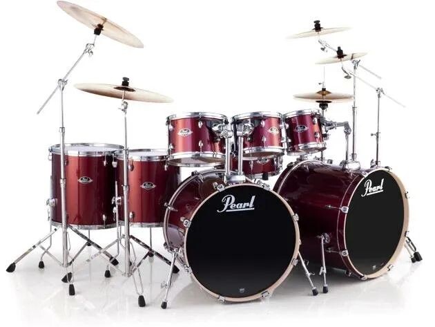 

Pearl Export EXX728DB/C Набор из 8 двойных бас-барабанов с малым барабаном - бордовый