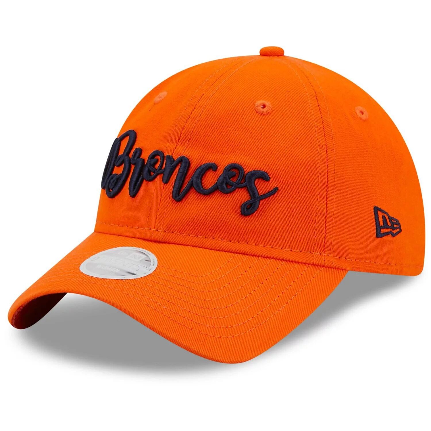 

Женская регулируемая кепка New Era Orange Denver Broncos Script 9TWENTY New Era