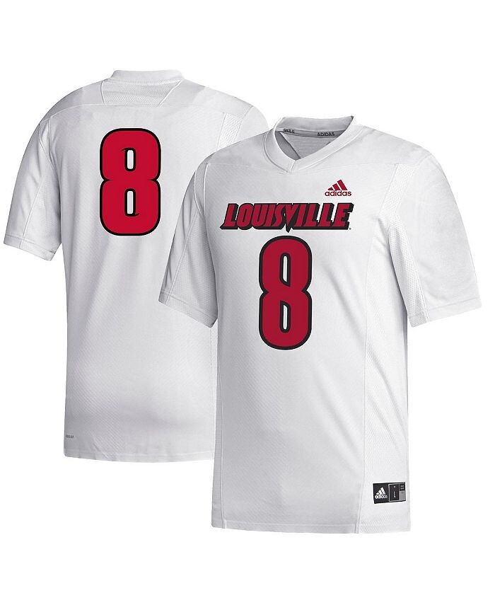 

Реплика мужского белого джерси выпускника команды Louisville Cardinals № 8 №8 adidas, белый