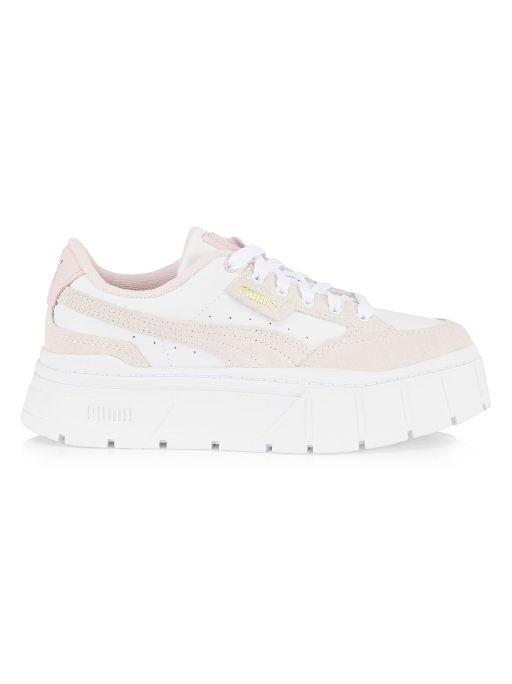 

Кожаные низкие кеды Mayze Stack Terry Puma, розовый