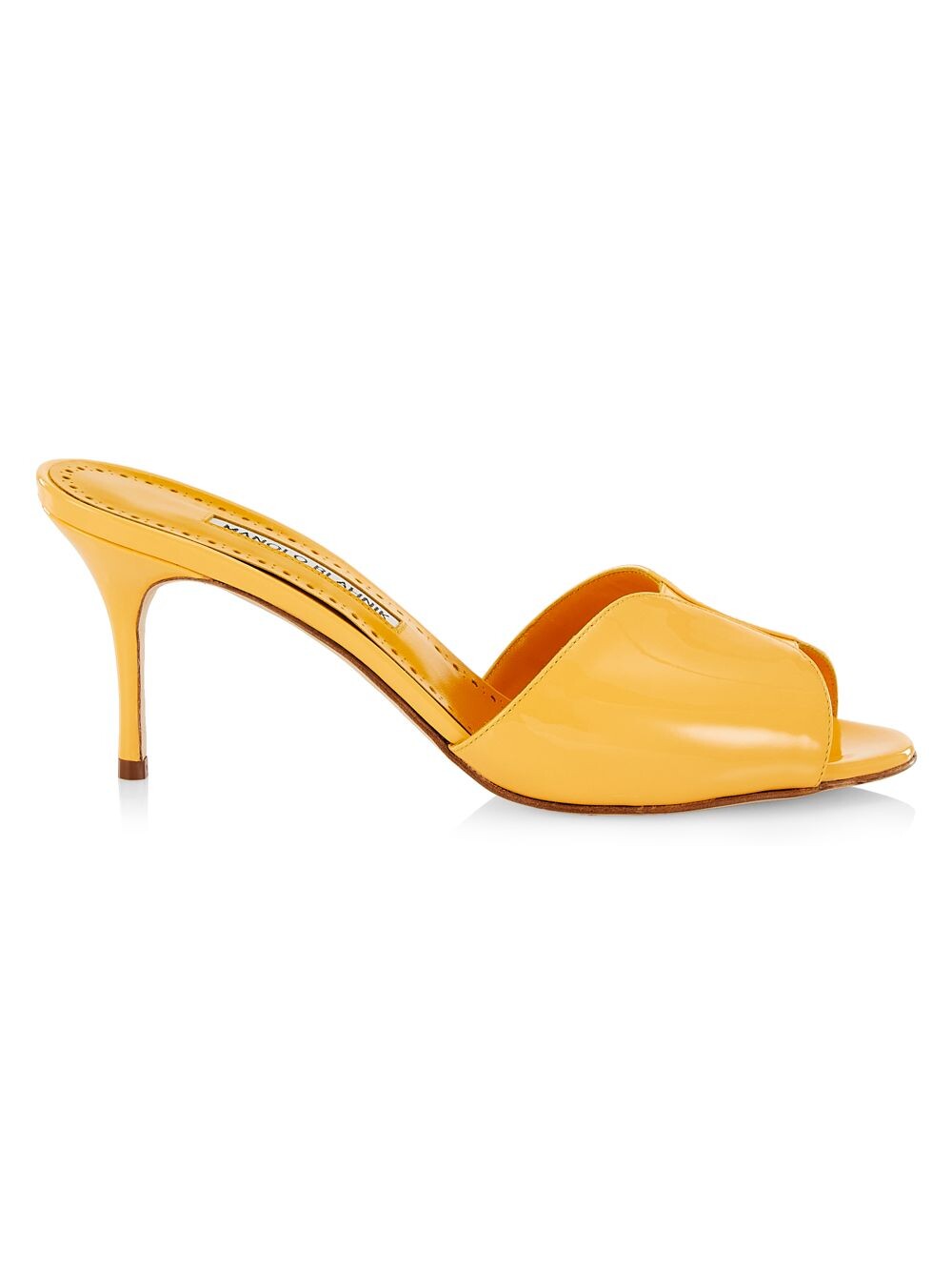 

Туфли без задника из лакированной кожи Houramu 70 мм Manolo Blahnik, оранжевый