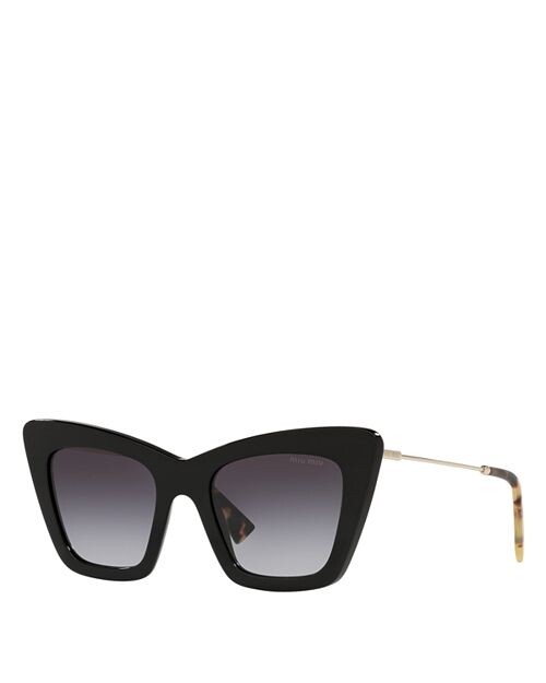 

MU 01WS Солнцезащитные очки «кошачий глаз», 50 мм Miu Miu, цвет Black