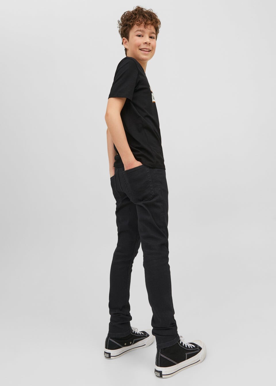 

Jack and Jones Черные джинсы скинни Junior Liam Originals (6–16 лет)