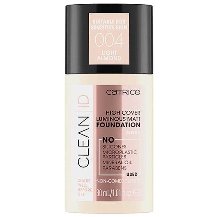 

Тональная основа Clean ID Base de Maquillaje High Cover Luminous Matt Catrice, 025 Warm Peach