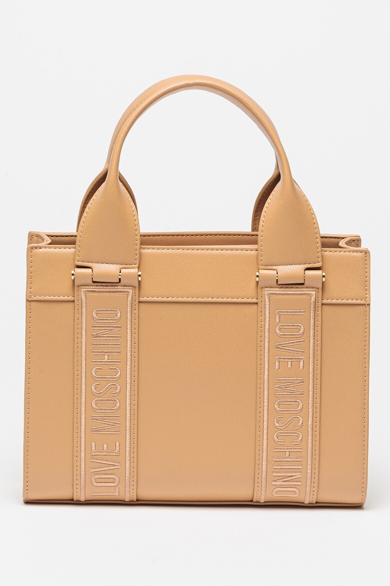 

Сумка из экокожи с вышитым логотипом Love Moschino, коричневый