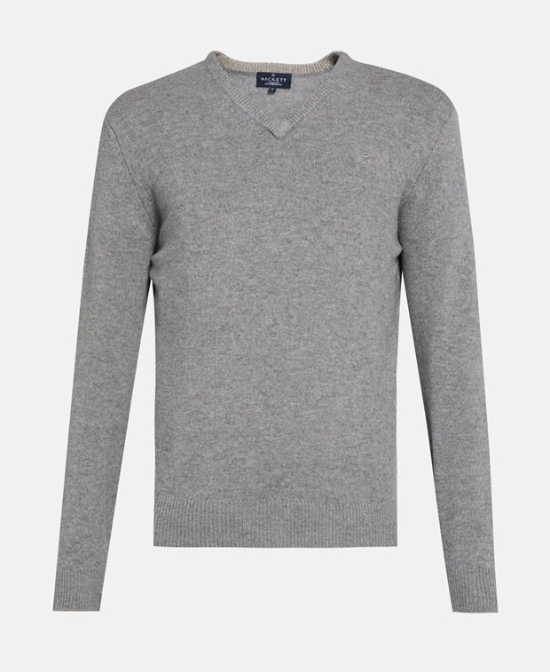 

Шерстяной джемпер Hackett London, серый