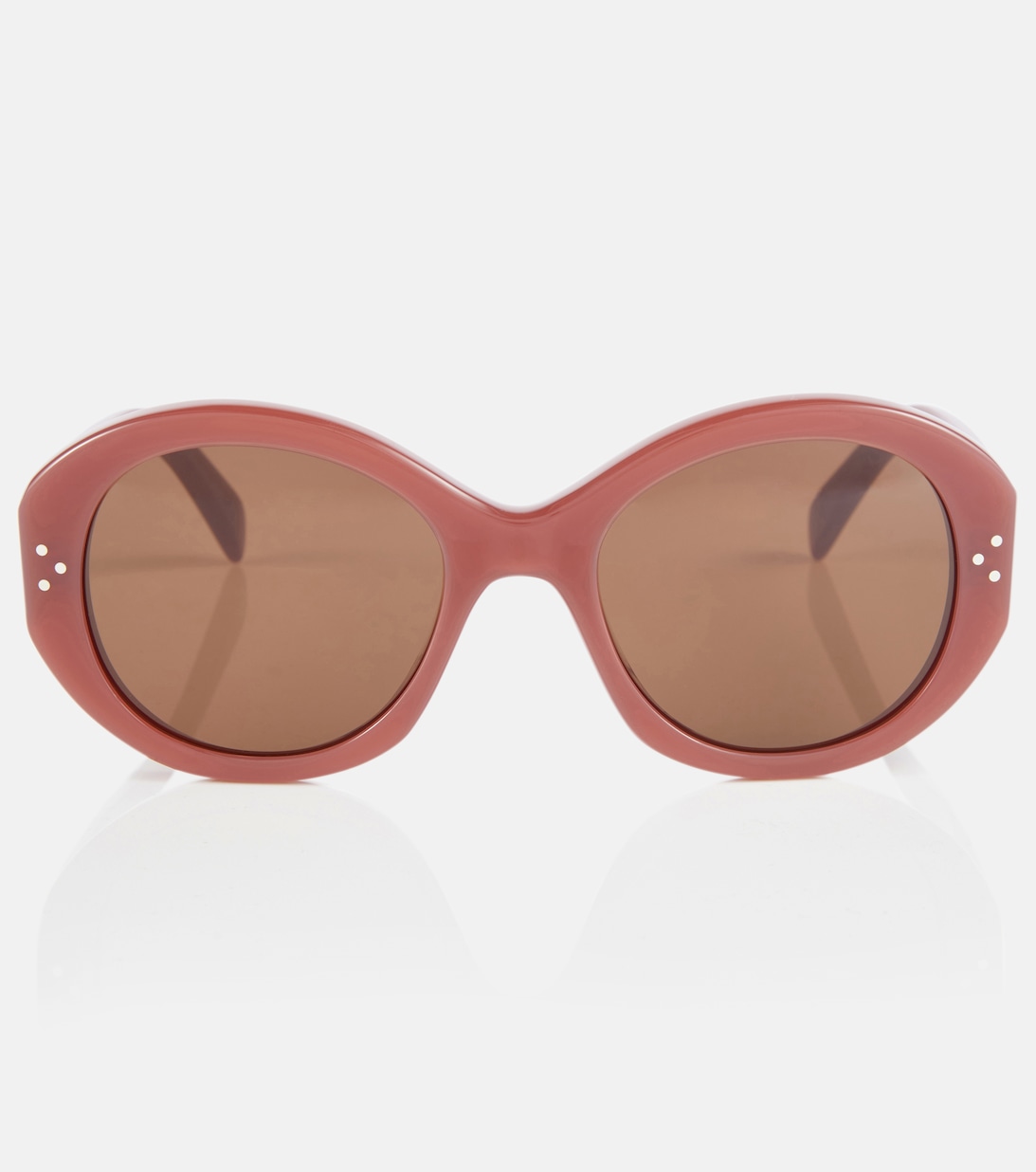 Круглые солнцезащитные очки Celine, красный