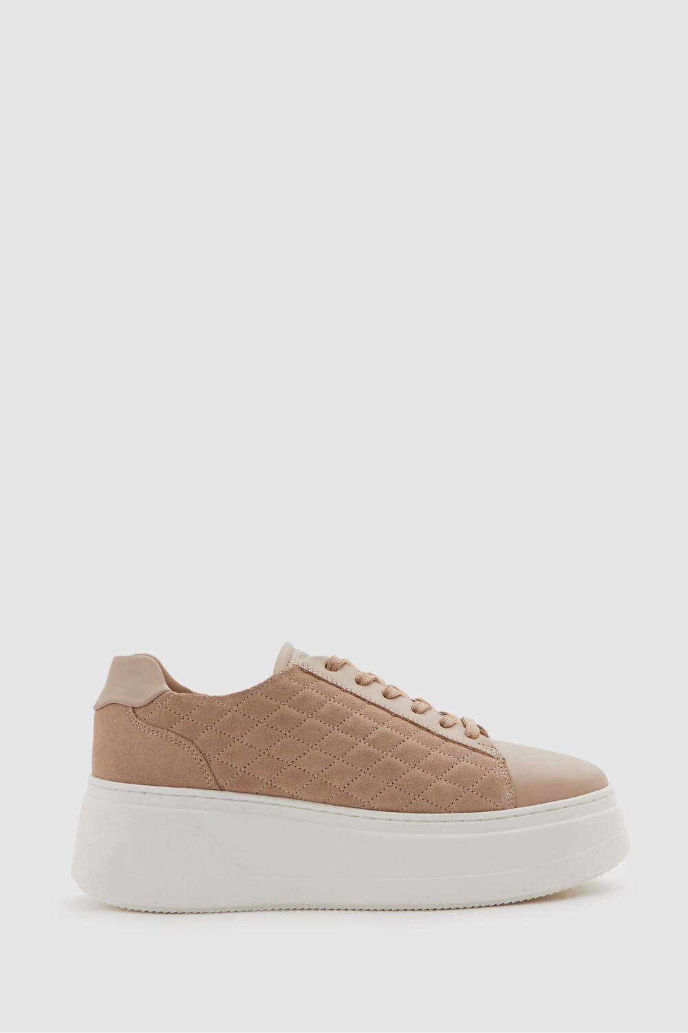 

Кроссовки Cassidy из кожи и замши с решеткой Reiss, красный