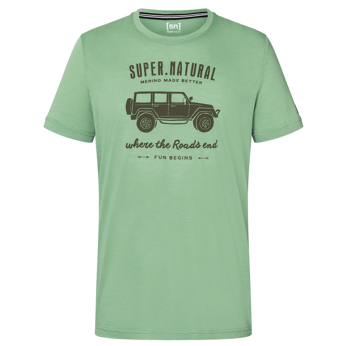 

Рубашка из мериноса Super Natural All Terrain Tee, цвет Loden Frost/Stone Grey