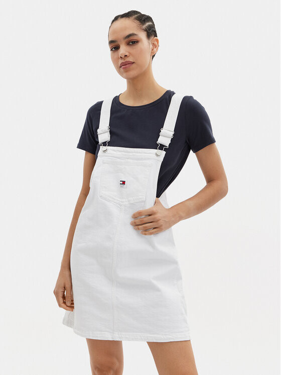 

Джинсовое платье стандартного кроя Tommy Jeans, белый