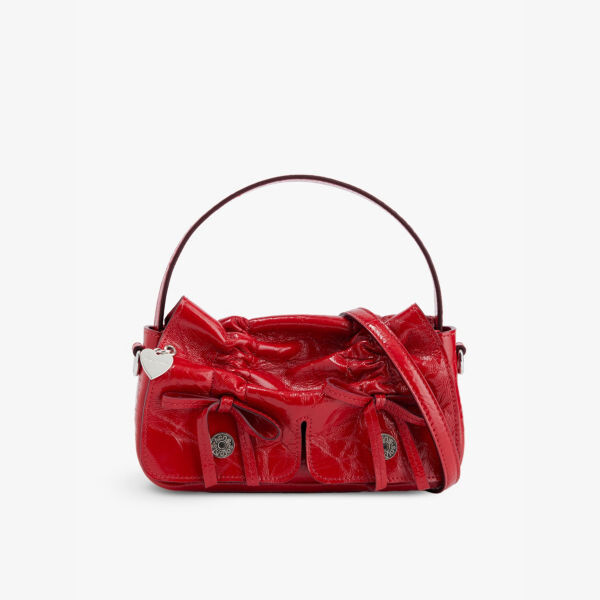 

Сумка через плечо из микрокожи с множеством карманов Acne Studios, красный