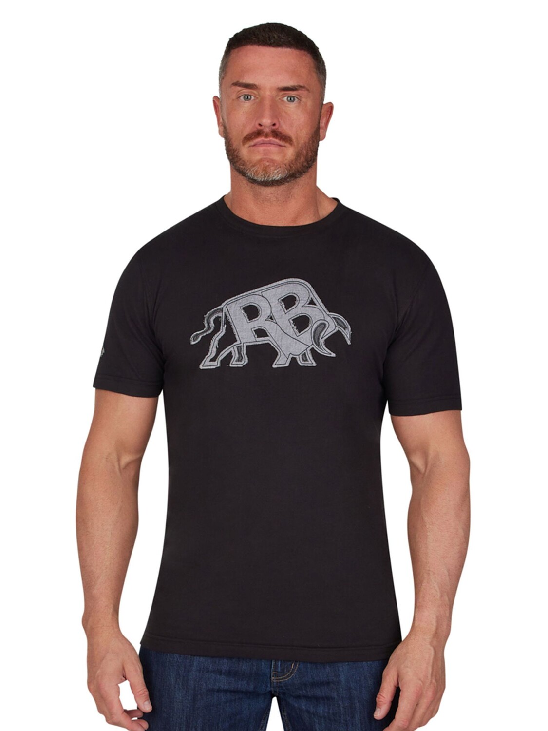 

Футболка с аппликацией в виде быка Raging Bull, черный