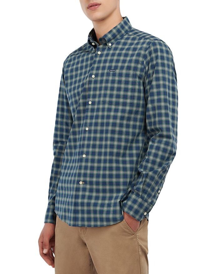 

Приталенная рубашка в клетку с длинным рукавом на пуговицах Barbour